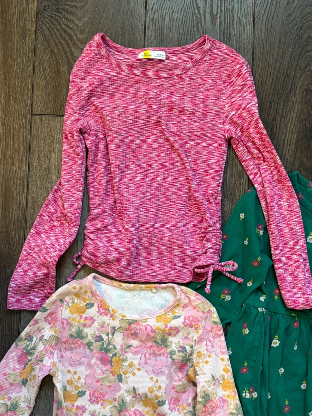 Harper Canyon Green Tee with Pink and Yellow Flower Print